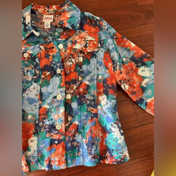 Ruby Rd. Multicolor Abstract Button-Up Blouse - Picture 4 of 7